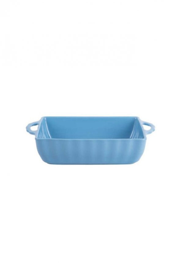 Catarına Seramik Dikdörtgen Mavi Fırın Kabı 27x16x6cm