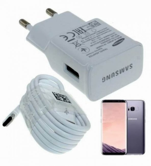 Day Samsung Galaxy C7 Pro Orijinal EP-TA20EBE 15W 2A Hızlı Şarj Cihazı ve Type-C Kablo