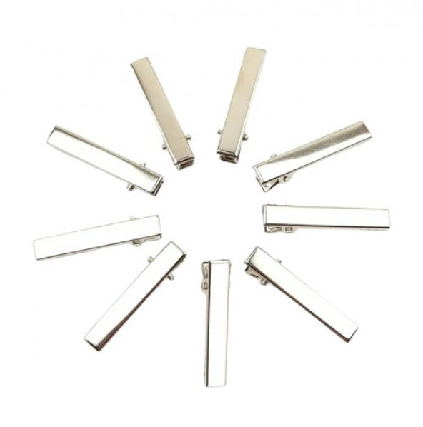 12 Adet 4 cm Pens Toka Maşa Toka Toka Klipsi Timsah Toka Boş Toka Metal Toka - 2