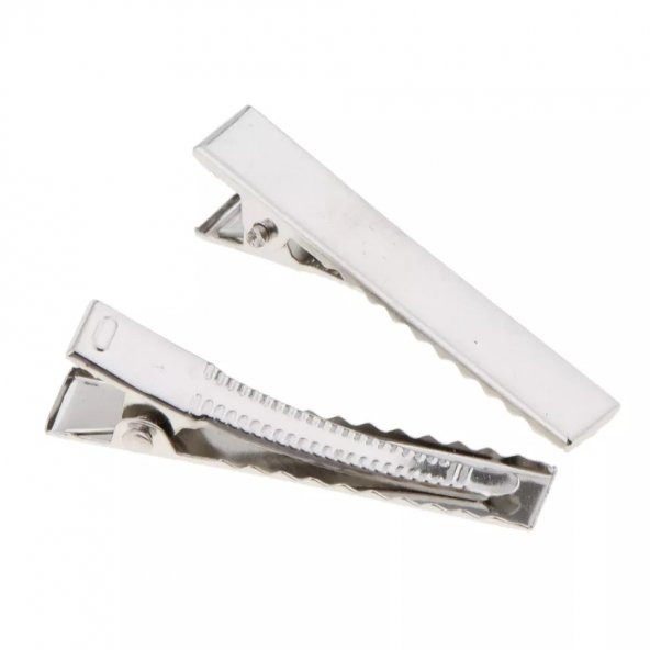 12 Adet 4 cm Pens Toka Maşa Toka Toka Klipsi Timsah Toka Boş Toka Metal Toka - 4