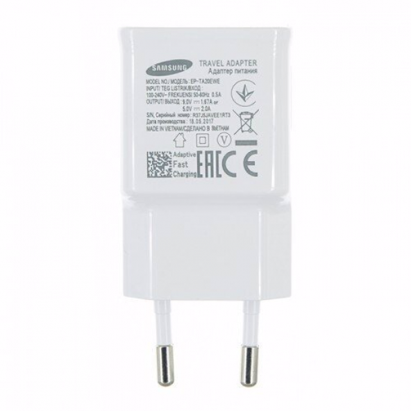 Day Samsung GalaxyOrijinal EP-TA20EBE 15W 2A Hızlı Şarj Cihazı ve Type-C Kablo