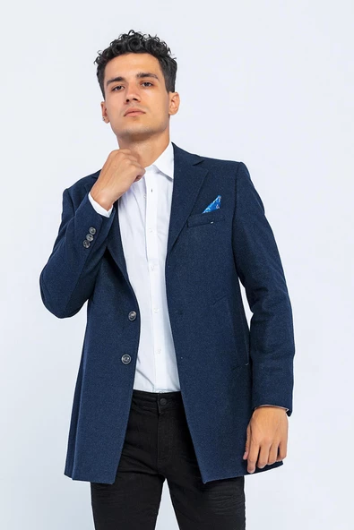 ERKEK CEKMON CAMEL YÜNLÜ İÇİ ASTARLI KABAN SPOR UZUN BLAZER CEKET - 9