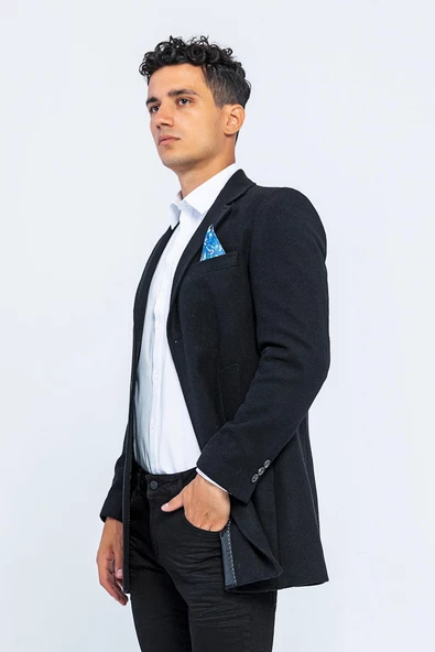 ERKEK CEKMON CAMEL YÜNLÜ İÇİ ASTARLI KABAN SPOR UZUN BLAZER CEKET - 7