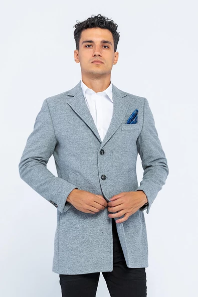 ERKEK CEKMON CAMEL YÜNLÜ İÇİ ASTARLI KABAN SPOR UZUN BLAZER CEKET - 5