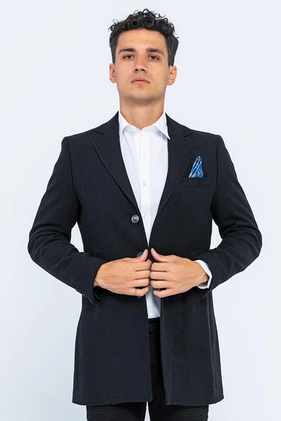 ERKEK CEKMON CAMEL YÜNLÜ İÇİ ASTARLI KABAN SPOR UZUN BLAZER CEKET - 10