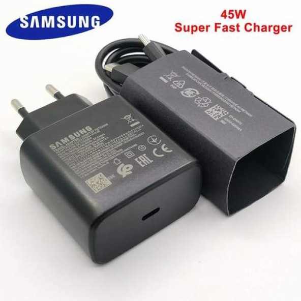 Day Samsung EP-TA845XWEGWW 45W Type-C Hızlı Şarj Cihazı Siyah  5A 1M