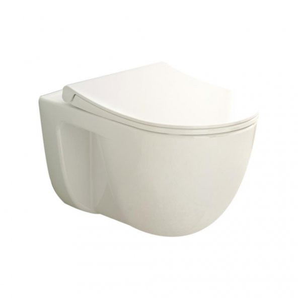VitrA S40 Rim-ex  Kanalsız Asma Klozet+VitrA Duroplast İnce Kapak - 2