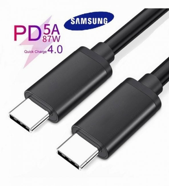 Day Samsung Galaxy Tab S7 Plus 25W ve 45W Ep-dn975 5a Type c To Type c Hızlı Şarj ve Data Kablosu