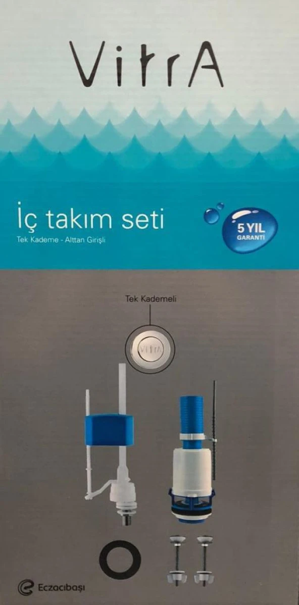 Vitra Klozet İç Takımı, Tek Basmalı Rezervuar İç Takımı 330B-1314 - 5