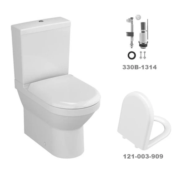 Vitra S50 Klozet Takımı+ Vitra Soft Kapak+Basmalı İç Takım