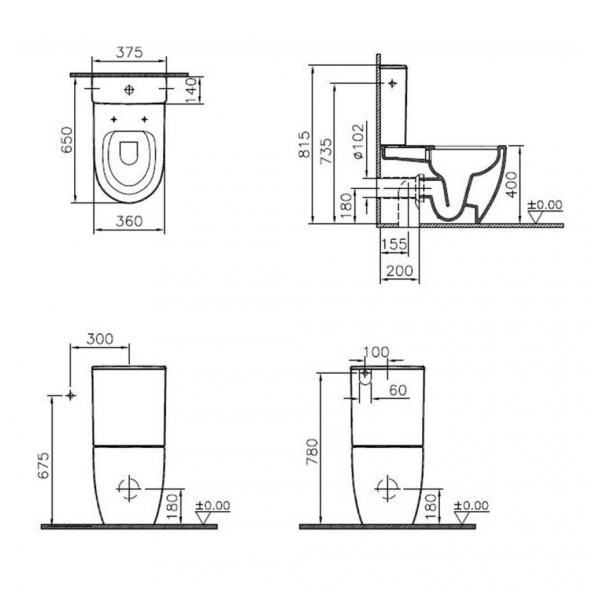 Vitra Sento Rim-ex Kanalsız Duvara Tam Dayalı Klozet Takımı - 4