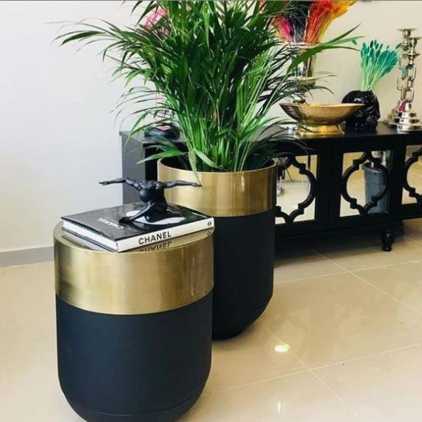 DEKORATİF ESKİTME BÜYÜK MASA , Darbuka Masa ,50cm - Resim 4