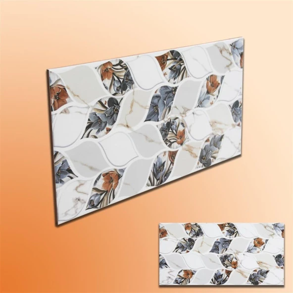 Mutfak Tezgah Arası Seramik Dekor Kardelen 30x60 cm - 3