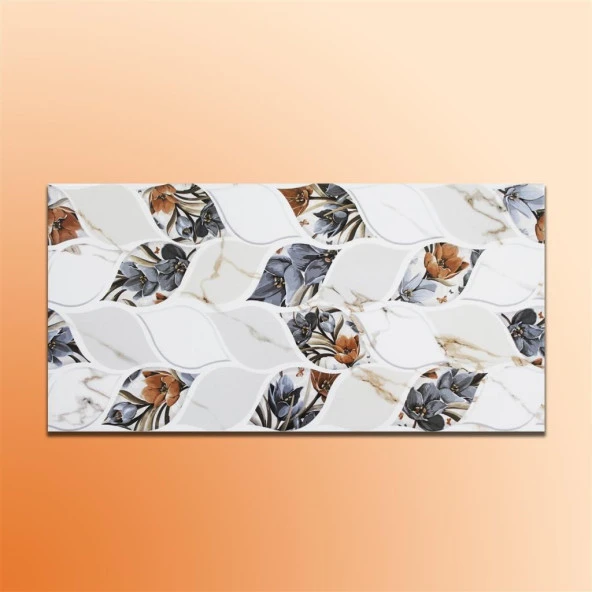 Mutfak Tezgah Arası Seramik Dekor Kardelen 30x60 cm - 4