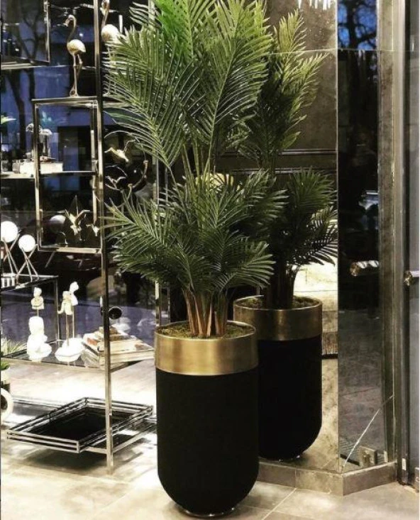 DEKORATİF ESKİTME BÜYÜK SAKSI , Darbuka Saksı ,70cm - 6