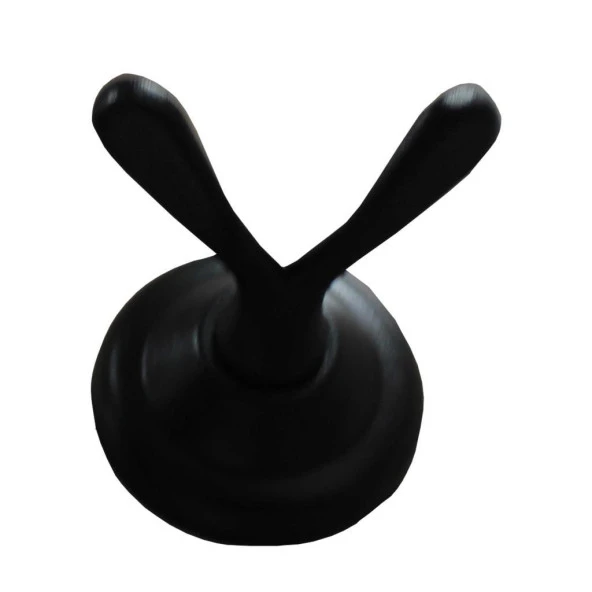 Lider Dicle Mat Siyah Renk Bornozluk İkili Askı 819-4 - 3