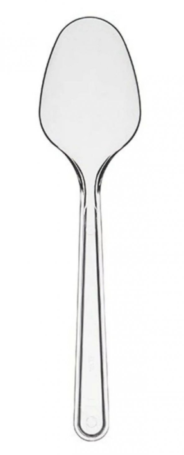 Poppy Plastik Lüx Şeffaf Kaşık - 18 Cm. - 3.2 Gr. - 50 Adet - Paket - 2