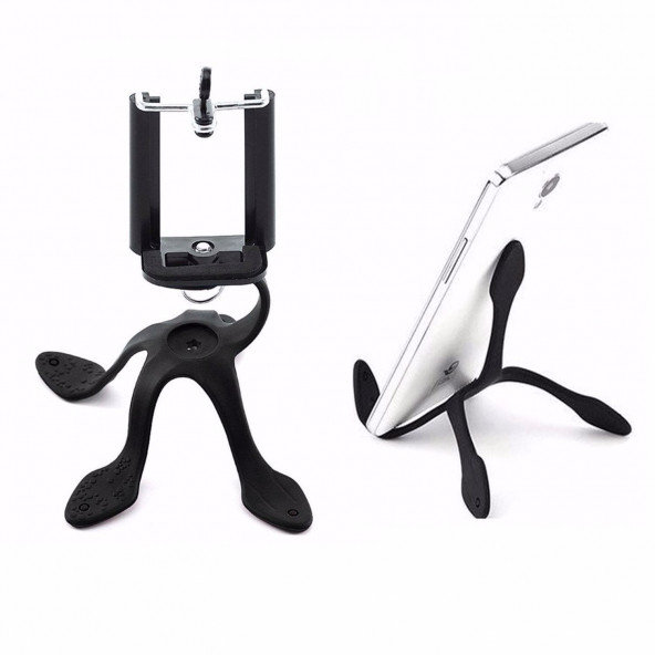 Portatif 5 Ayaklı Telefon Tutucu Ahtapot Tripod - 3