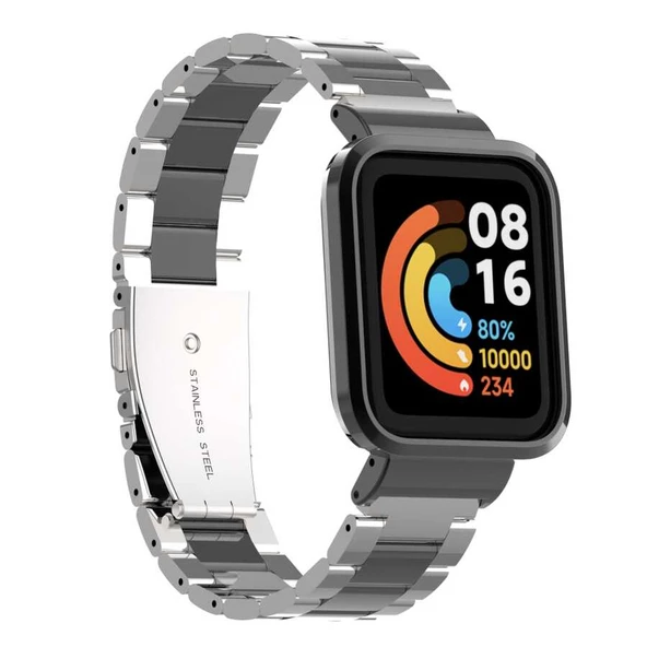 Vendas Xiaomi Redmi Watch (Mi Watch Lite) Katlama Tasarımlı Metal Kordon - 7