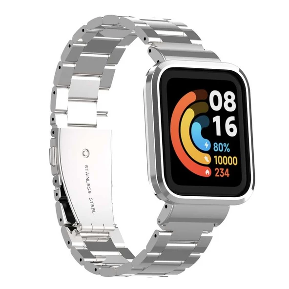 Vendas Xiaomi Redmi Watch (Mi Watch Lite) Katlama Tasarımlı Metal Kordon - 5