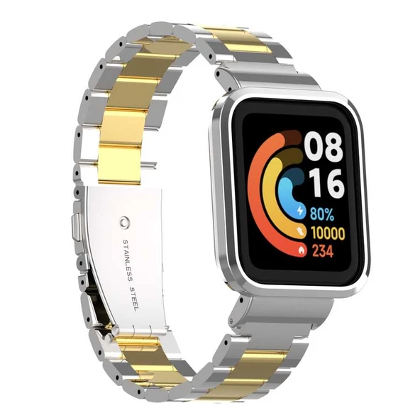 Vendas Xiaomi Redmi Watch (Mi Watch Lite) Katlama Tasarımlı Metal Kordon - 6
