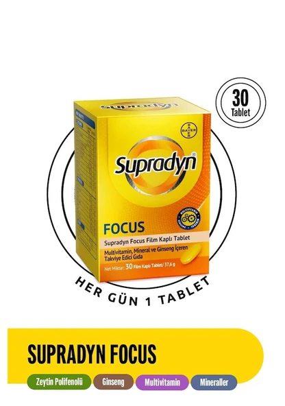 Supradyn Energy Focus 30 Tablet ürün görseli