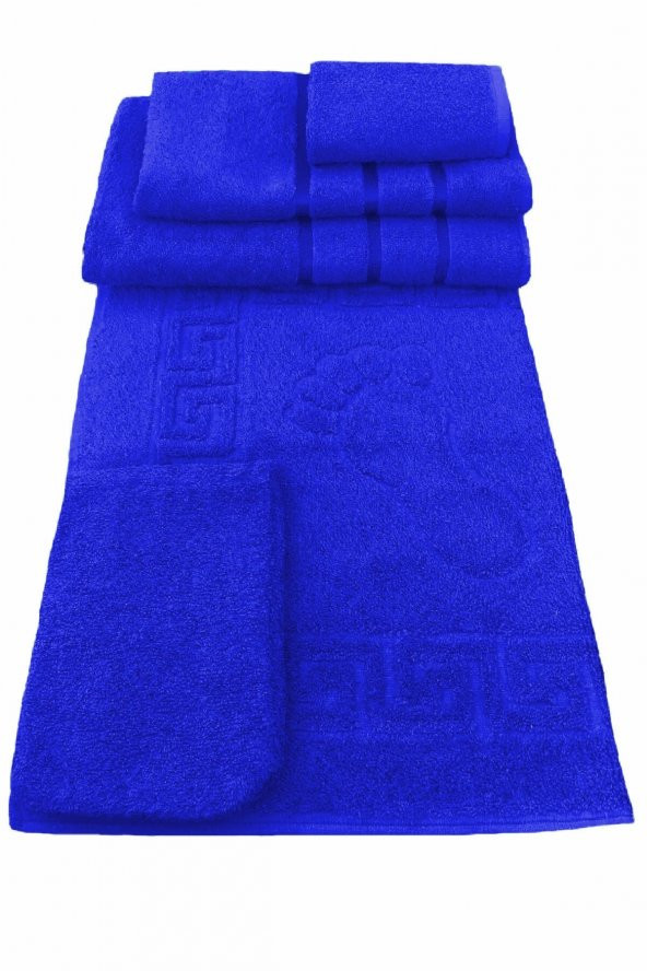 5 Parça Banyo Havlusu Seti 100 Pamuklu Hamam Duş Havlu Takımı - 2
