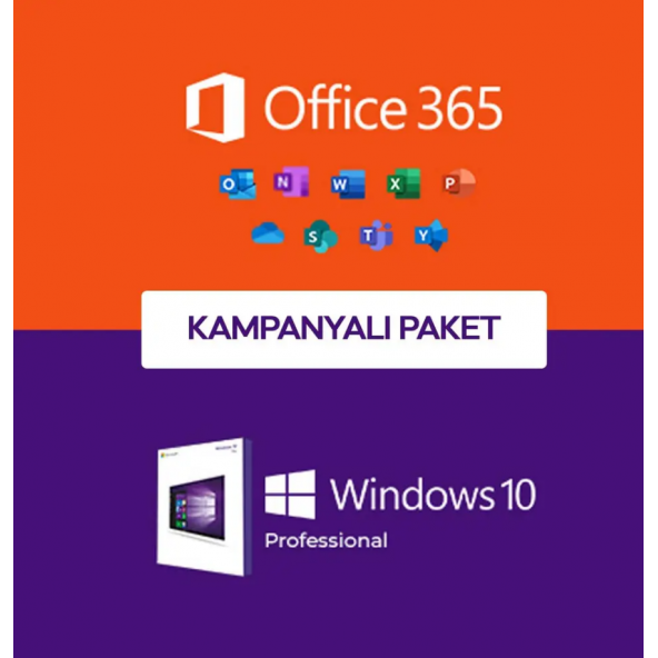 Windows 10 Pro Lisans Anahtarı ve Office 365 1 Yıl Mail Hesabı