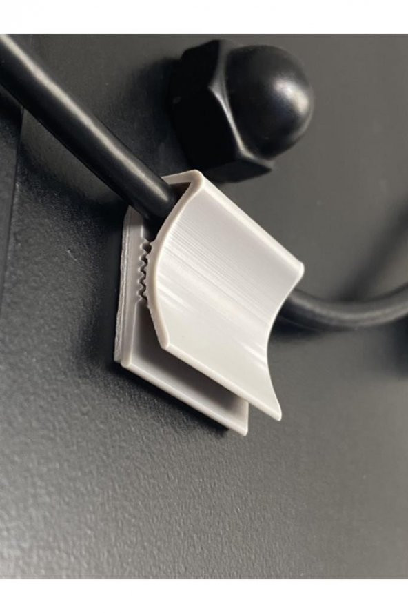 Yapışkanlı Kablo Tutucu Yassı Flat Klips - 100 Adet - Resim 2