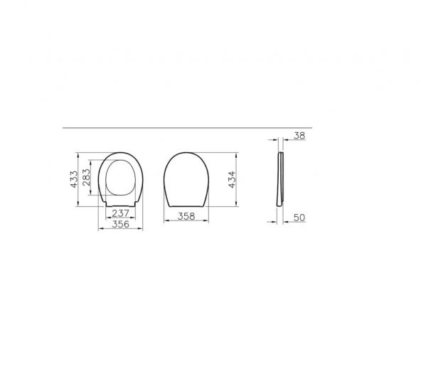 Vitra Universal 1 Ses Yok Yavaş Kapanan Klozet Kapağı 109-003-909 - 2