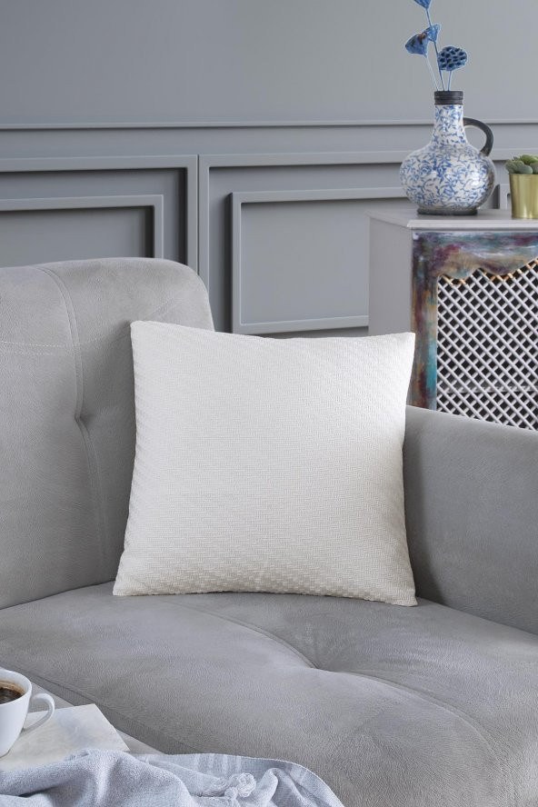 Natural 2li Dekoratif Kırlent Kılıfı Yastık Kılıfı 100 Pamuklu 44x44 Cm - 4