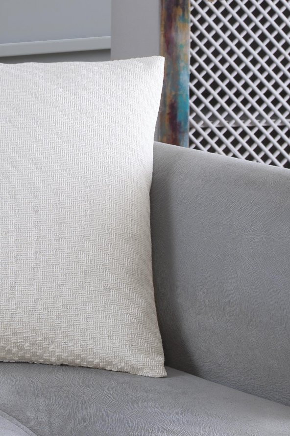 Natural 2li Dekoratif Kırlent Kılıfı Yastık Kılıfı 100 Pamuklu 44x44 Cm - 5