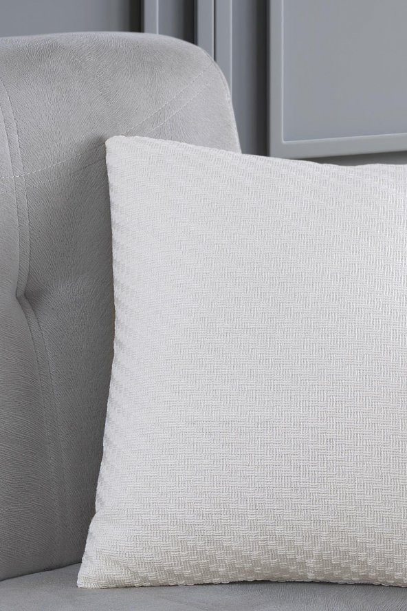 Natural 2li Dekoratif Kırlent Kılıfı Yastık Kılıfı 100 Pamuklu 44x44 Cm - 6