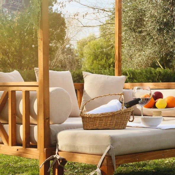 MANDU Exclusive Ahşap Bahçe Yatağı (daybed) - 3