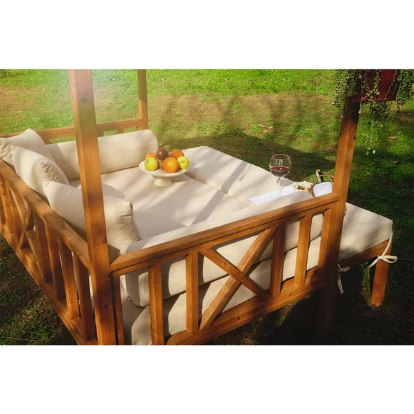 MANDU Exclusive Ahşap Bahçe Yatağı (daybed) - 6