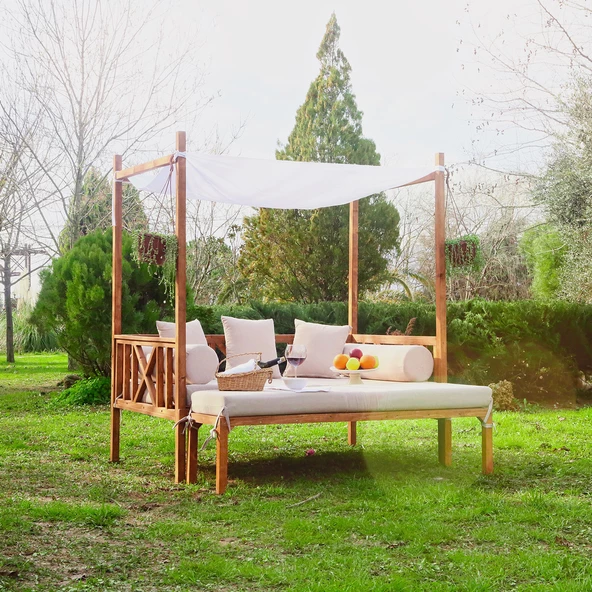 MANDU Exclusive Ahşap Bahçe Yatağı (daybed) - 2