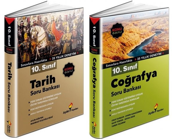 Aydın 10. Sınıf Tarih + Coğrafya Soru Bankası Seti 2 Kitap 2023