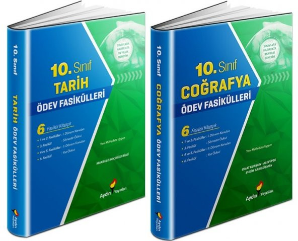 Aydın 10. Sınıf Tarih + Coğrafya Ödev Fasikülleri Seti 2 Kitap 2023