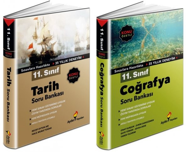 Aydın 11. Sınıf Tarih + Coğrafya Soru Bankası Seti 2 Kitap 2023