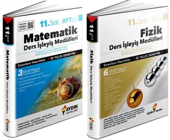 Aydın 11. Sınıf Matematik + Fizik Ders İşleyiş Modülleri Seti 2 Kitap 2023