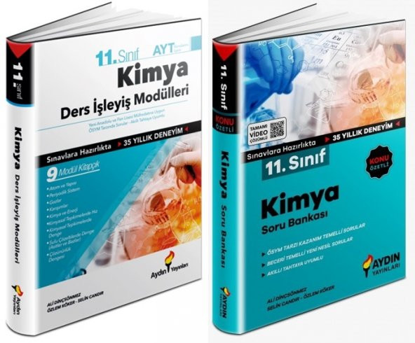 Aydın 11. Sınıf Kimya Ders İşleyiş + Soru Seti 2 Kitap 2023