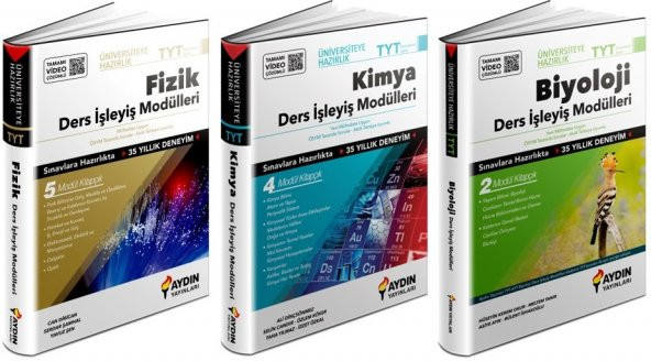 Aydın Tyt Fizik + Kimya + Biyoloji Ders İşleyiş Seti 3 Kitap 2023 - 1