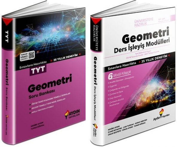 Aydın Tyt Geometri Soru + Ders İşleyiş Seti 2 Kitap 2023