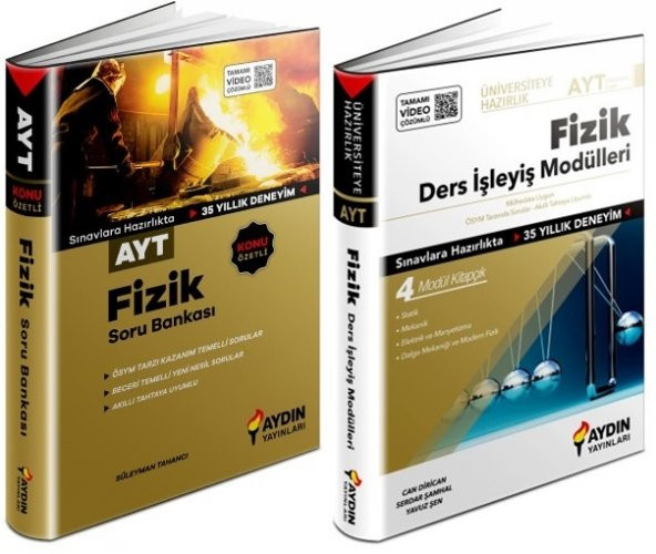 Aydın Ayt Fizik Konu Özetli Soru + Ders İşleyiş Seti 2 Kitap 2023