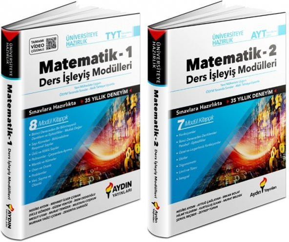 Aydın Tyt Ayt Matematik Ders İşleyiş Modülleri Seti 2 Kitap 2023