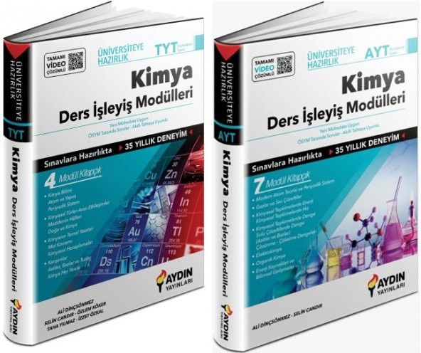 Aydın Tyt Ayt Kimya Konu Özetli Ders İşleyiş Modülleri Seti 2 Kitap 2023 ürün görseli
