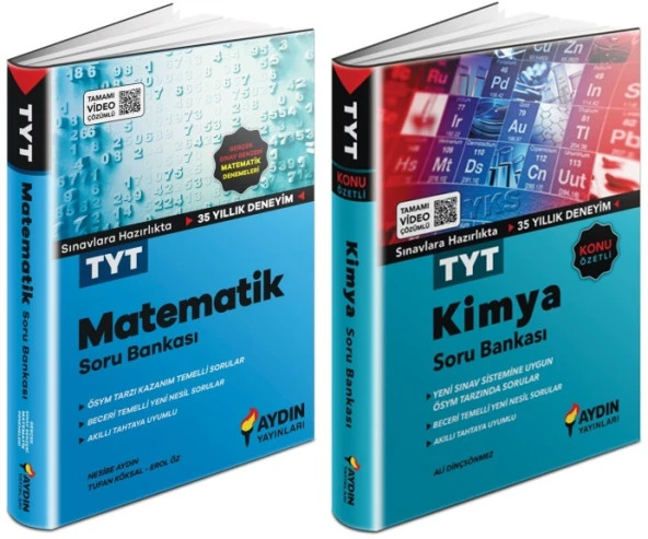 Aydın 2024 Tyt Matematik + Kimya Soru Seti 2 Kitap