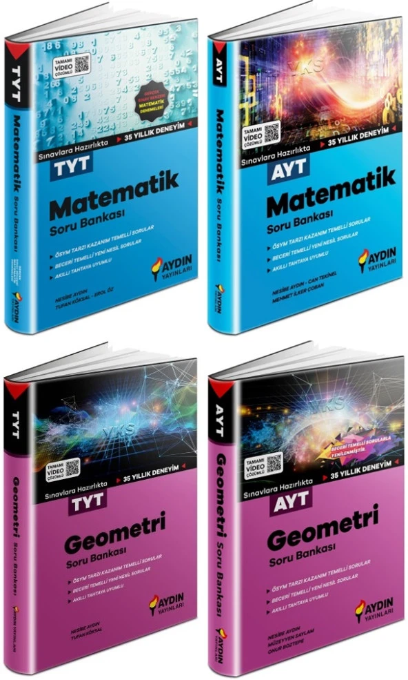 Aydın 2024 Tyt Ayt Matematik + Geometri Soru Seti 4 Kitap ürün görseli