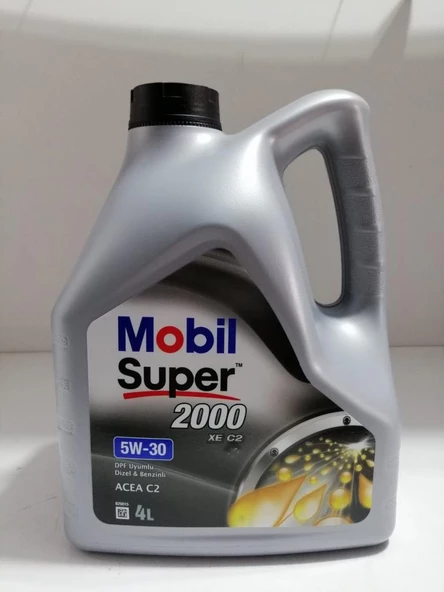 MOBİL SÜPER 2000 XE ACEA C2 5W-30 DPF BENZİN+DİZEL MOTOR YAĞI 4 LT Ü.T:2022