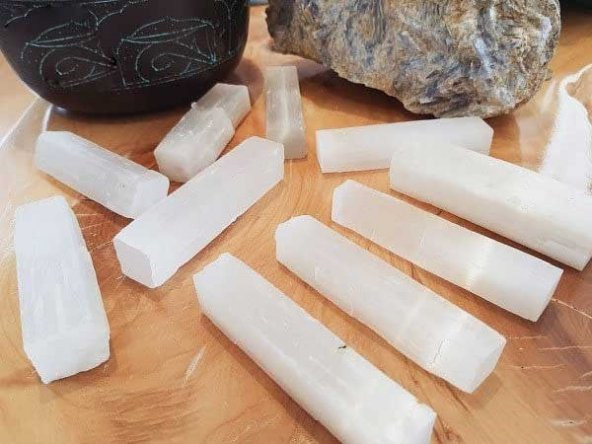 Selenit Taşı Çubuk Kütle (60-79 gram) - 5